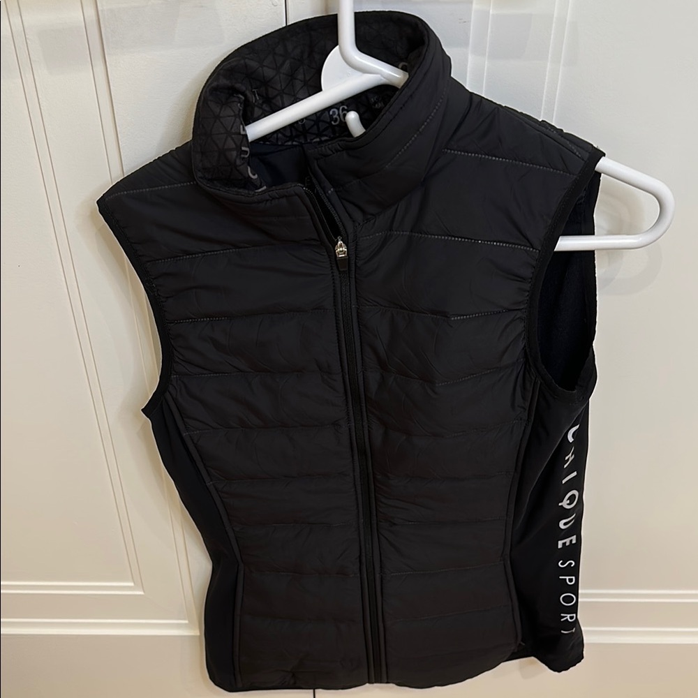Black Quilted Puffer Vest with Zipper